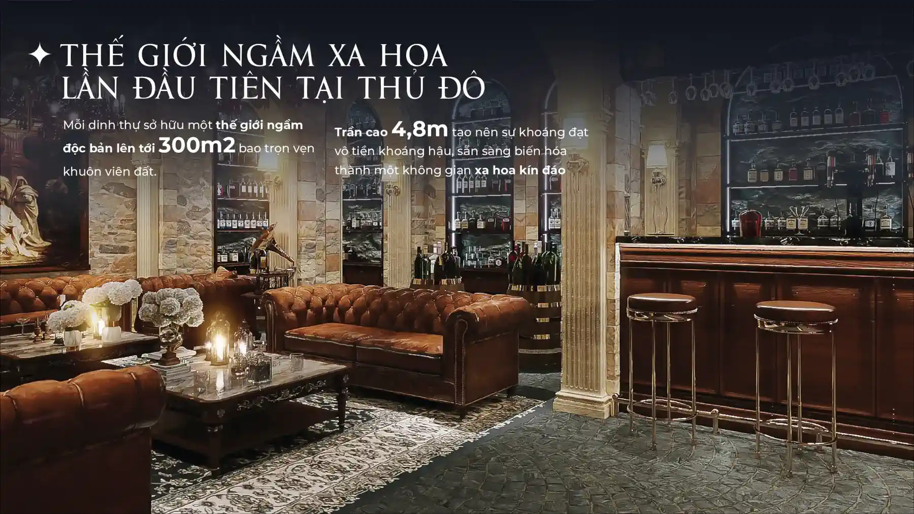 Hầm rượu - không gian riêng tư độc bản của Noble Palace Tây Hô·