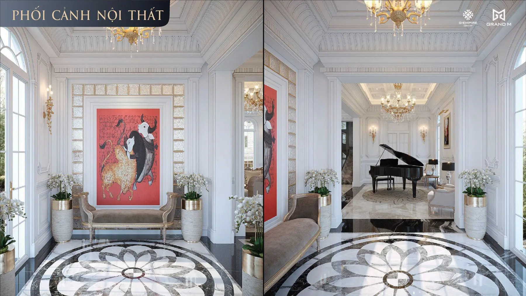 Không gian sáng tạo trong biệt thự Noble Palace Tây Hồ