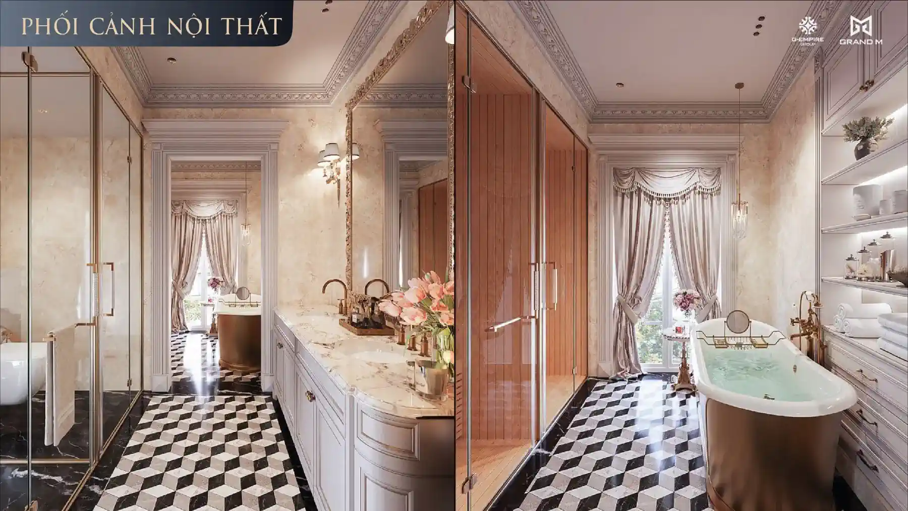 Phòng tắm biệt thự Noble Palace Tây Hồ